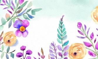 watercolor floral background photo