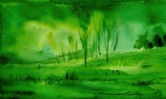 green watercolor background photo