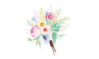 abstract watercolor floral background photo