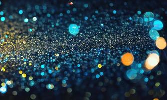 blue bokeh background with small particle photo
