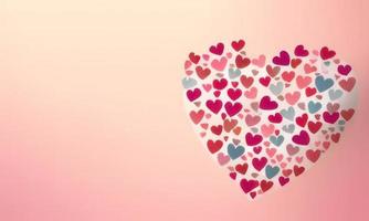valentine background with hearts photo