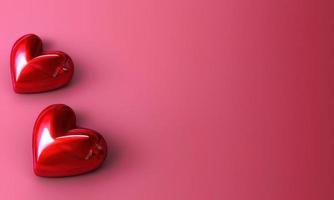 Red Heart shapes for valentines day background photo