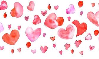 watercolor heart shape for valentine day photo