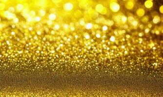 background with gold  particles and bokeh photo