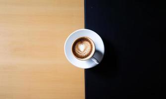 coffee cup on table background photo