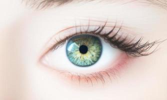 close up of a female eye photo