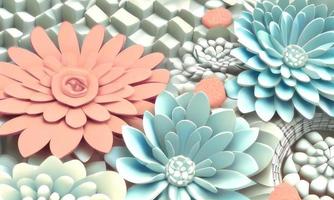 3d paper flower background photo