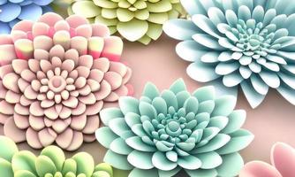 3d paper flower background photo