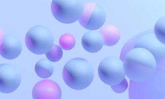 metallic rendered sphere on blue background photo