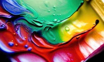 colorful paint splashes photo