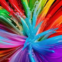 colorful paint splashes background photo