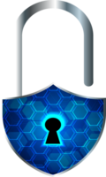 Modern Technology Padlock Crop-out png