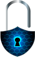 Modern Technology Padlock Crop-out png