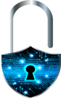 Modern Technology Padlock Crop-out png