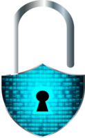 Modern Technology Padlock Crop-out png