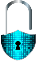 Modern Technology Padlock Crop-out png