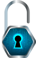 Modern Technology Padlock Crop-out png