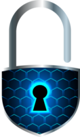 Modern Technology Padlock Crop-out png