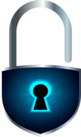 Modern Technology Padlock Crop-out png