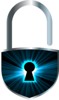 Modern Technology Padlock Crop-out png