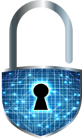 Modern Technology Padlock Crop-out png