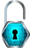 Modern Technology Padlock Crop-out png