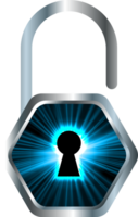 Modern Technology Padlock Crop-out png