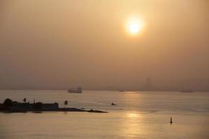 Cartagena City Port Morning Sun With Reflection photo