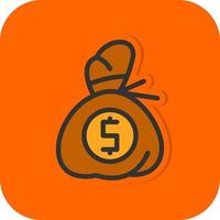 Money Bag Vector Icon Design