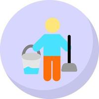 Cleaning Man Vector Icon Design