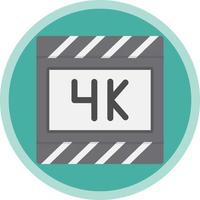 Diseño de icono de vector de película 4k