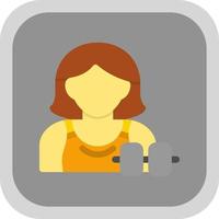 Woman Fitness Vector Icon Design