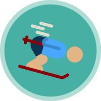 Skiing Vector Icon Design