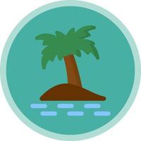 Palm Island Vector Icon Design