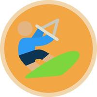 Kitesurf Vector Icon Design