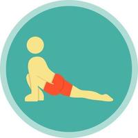 Low Lunge Right Vector Icon Design