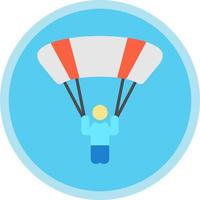 Sky Diver Vector Icon Design