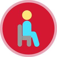 Sitting Vector Icon Design