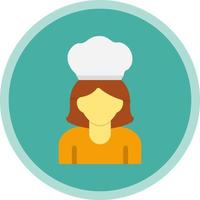 diseño de icono de vector de mujer chef