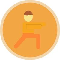 Warrior Pose Vector Icon Design