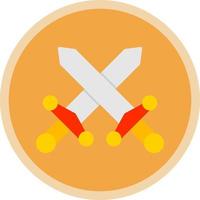 Sword Fighting Vector Icon Design