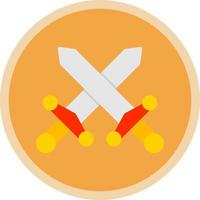 Sword Fighting Vector Icon Design