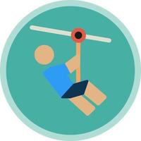 Zipline Vector Icon Design