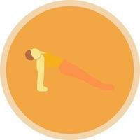 Upward Plank Pose Vector Icon Design