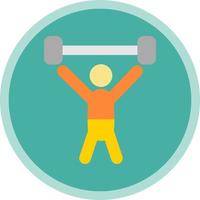 Weight Lifting Person Vector Icon Design