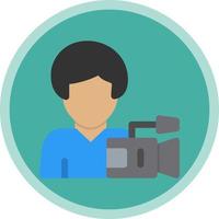 Camera Operator Vector Icon Design