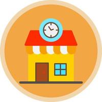 Clock Shop Vector Icon Design