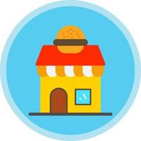 Burger Shop Vector Icon Design