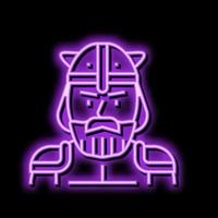 soldier viking medieval neon glow icon illustration vector