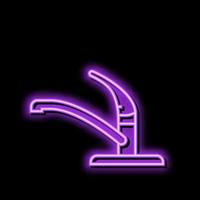 wash faucet water neon glow icon illustration vector